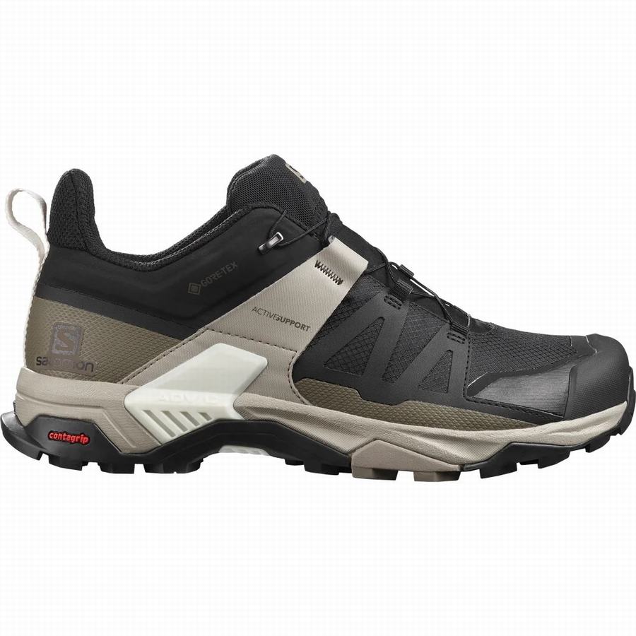 Salomon X Ultra 4 Gore-tex Wandelschoenen Heren Zwart/Olijfgroen (VAY5546NP)